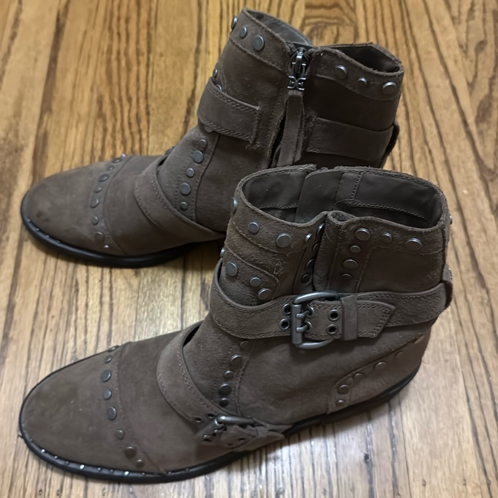 Sam Edelman Brown Ankle Boots with Buckle Detail